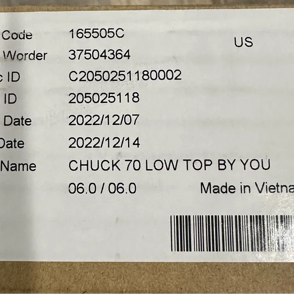 CONVERSE - Custom Chuck 70’s Vintage Canvas - Unisex Low Top Shoe - Picture 6 of 7